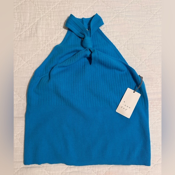 NWT Target Blue Halter Top - Picture 2 of 3